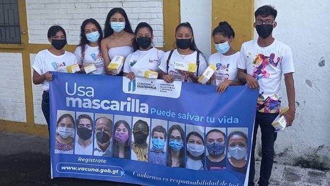 Distrito de Salud de Masagua concientiza sobre el uso correcto de mascarilla