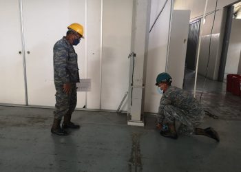Ejército apoya en ampliación del hospital temporal del Parque de La Industria