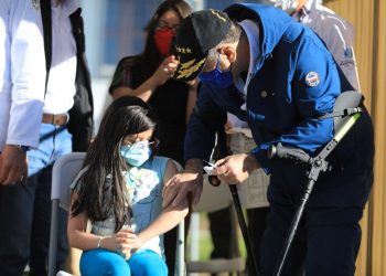 Presidente Giammattei participa en jornada de vacunación en San Marcos.