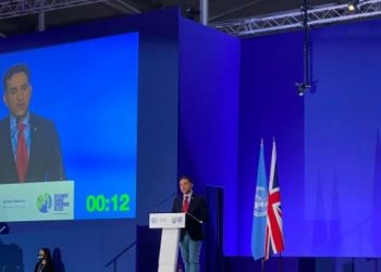 Ministro de Ambiente, Mario Rojas, en la COP26