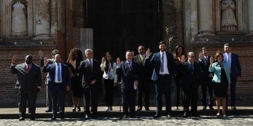 Presidente Alejandro Giammattei, al concluir la IV Reunión Anual de delegaciones del MIRPS.