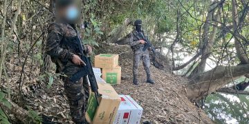 Ejército localiza cigarrillos de contrabando valorados en más de 105 mil quetzales