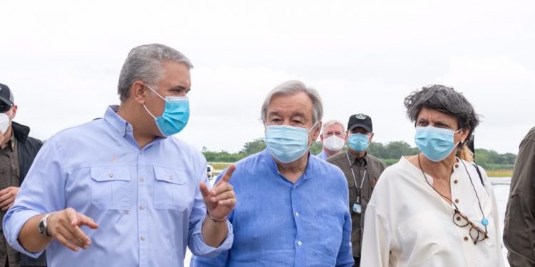 Guterres reconoce sobre el terreno avances y dificultades de paz en Colombia
