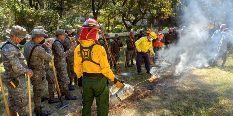 Soldados refuerzan capacidades en el combate de incendios forestales