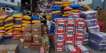 Estos eran algunos de los productos decomisados en noviembre del 2021.