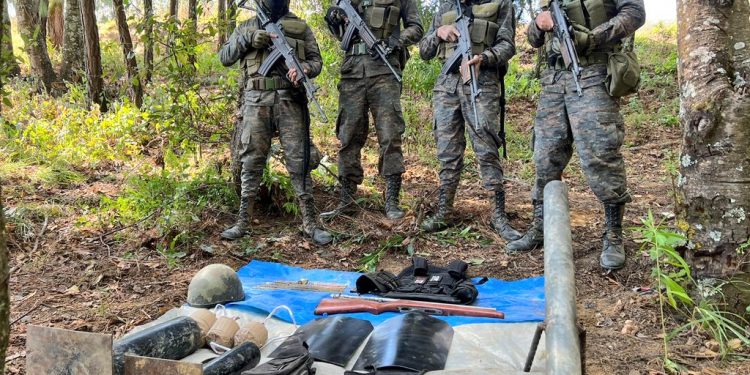 Estado de sitio: Fuerzas de seguridad localizan armamento en Nahualá