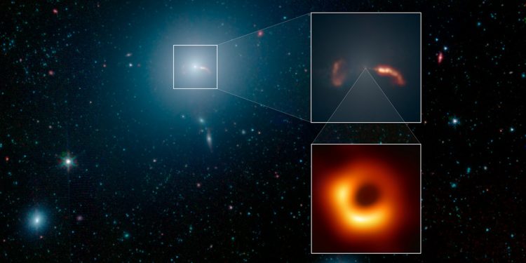 Chorro de material de la galaxia MS87 tiene estructura de doble hélice