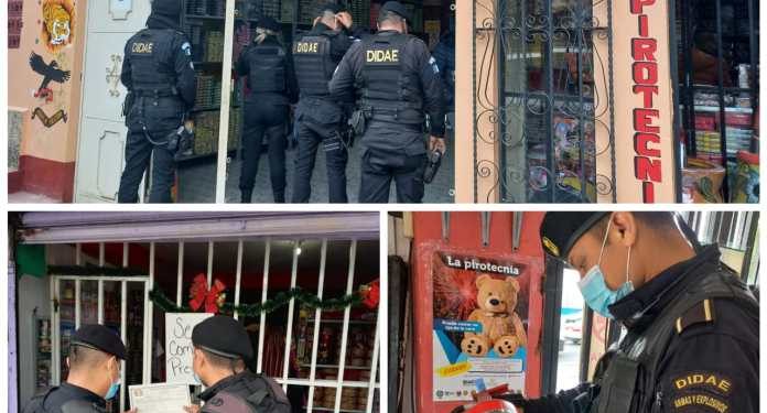 Expertos en desactivación de explosivos inspeccionan ventas de juegos pirotécnicos