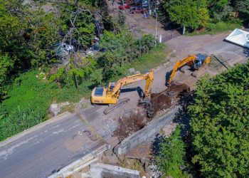 Inician trabajos de reposición del puente La Naisa, en Escuintla