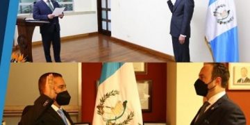 El canciller Pedro Brolo Vila juramenta a los muevos embajadores en Chile y Uruguay.