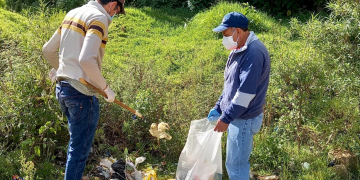 Recolección de basura del Ministerio de Ambiente y Recursos Naturales.