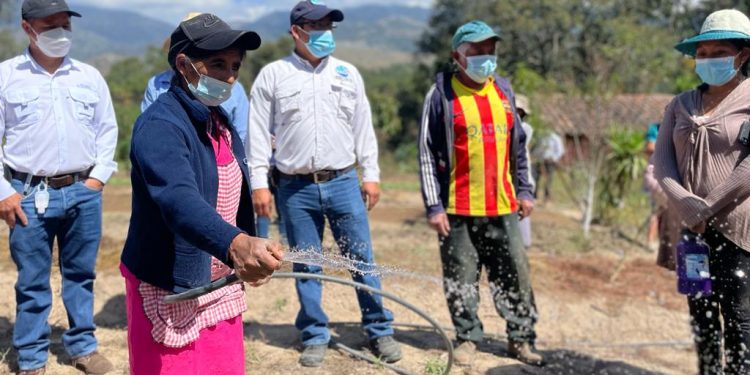 Autoridades del MAGA visitan proyectos productivos en comunidad de Huehuetenango