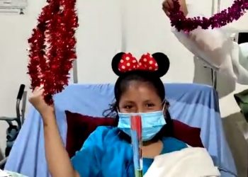 Comparten momento especial en el Día del Cariño en hospital temporal del Parque de la Industria