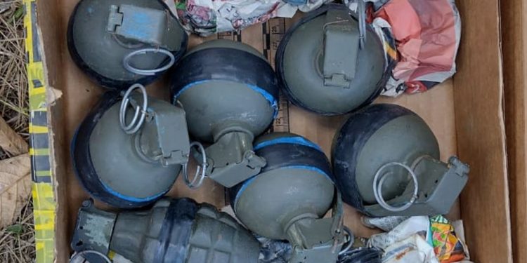 Explosivos destruidos durante ejercicio efectuado por fuerzas de seguridad.