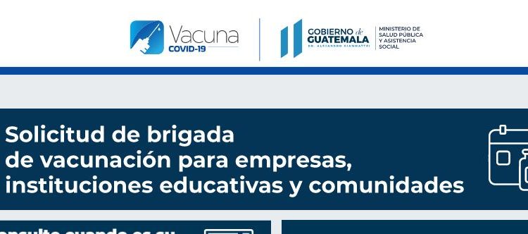 Portal donde se puede efectuar la solicitud de brigadas de vacunación