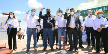 Presidente Alejandro Giammattei participó en la inauguración del sistema de agua potable.