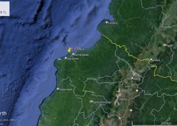 Al menos 15 réplicas luego de sismo de magnitud 6 en la costa de Ecuador