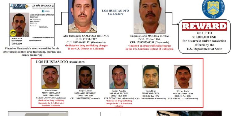Trabajo conjunto entre Guatemala y Estados Unidos permitió sanciones en dicha nación norteamericana de Los Huistas.