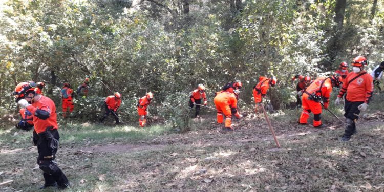 Bomberos Voluntarios de San Marcos se capacitan para atender incendios forestales 