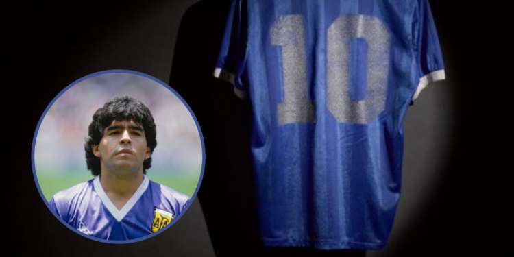 Se subasta la camiseta de Maradona de la “Mano de Dios”