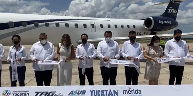 TAG Airlines inaugura vuelos entre ciudad de Guatemala y Mérida