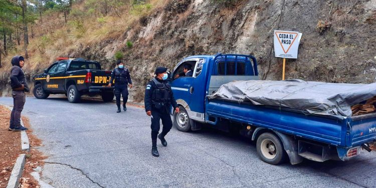 Operativos en carreteras de Totonicapán buscan prevenir la tala ilegal