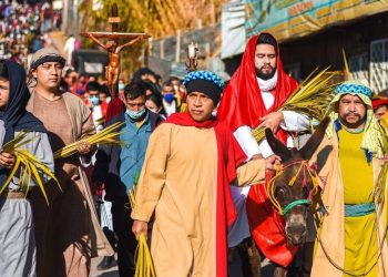 Representan la pasión de Cristo en San Sebastián Huehuetenango
