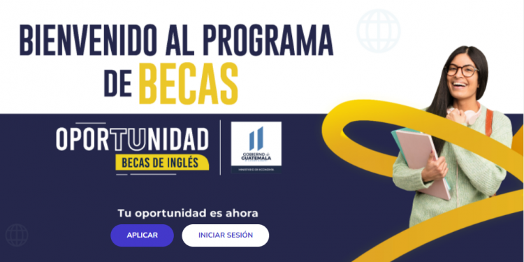 Portal para acceso a becas de ingles del Ministerio de Economía.