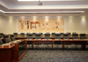 Réplica de los murales de Uaxactún se expone en Casa Presidencial