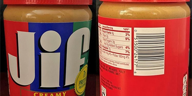 Emiten alerta sanitaria para evitar consumo de mantequilla de maní marca Jif