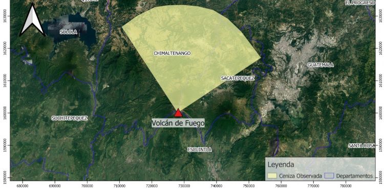 Monitorean actividad del volcán de Fuego