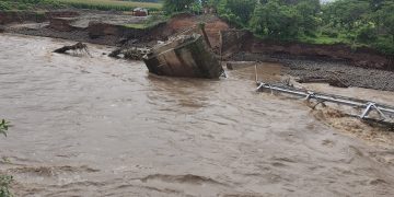 Colapsa puente El Tule en Jutiapa