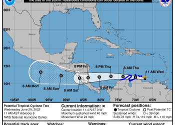 El Insivumeh monitorea ciclón tropical.