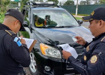 PNC implementa puesto de control y registro en Cuyotenango