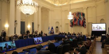 Presidente Alejandro Giammattei ante el Consejo Permanente de la OEA