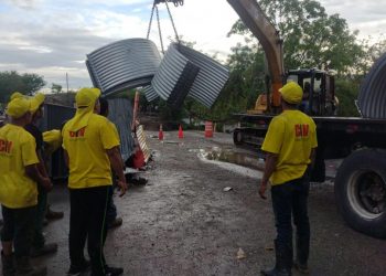 Covial desarrolla trabajos para rehabilitar el paso provisional en el puente Petapilla