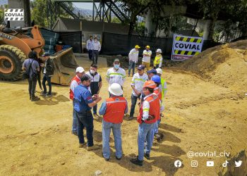 Realizan inspecciones en el hundimiento en Villa Nueva