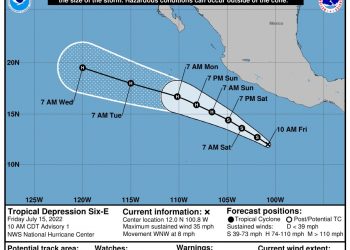 La tormenta tropical Estelle avanza ocasionando fuertes lluvias en México