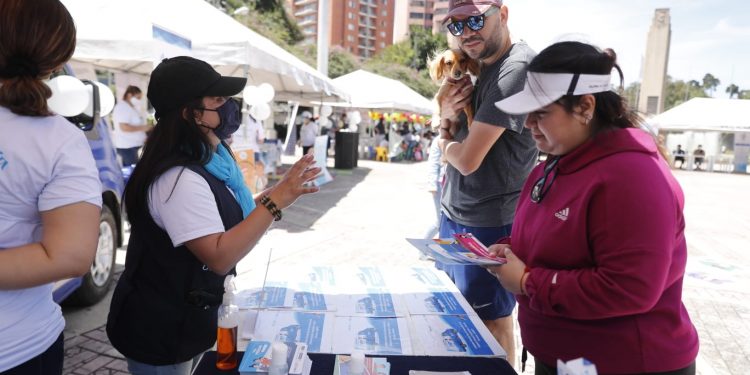 La feria informativa se realiza este domingo en pasos y pedales en la ciudad capital.