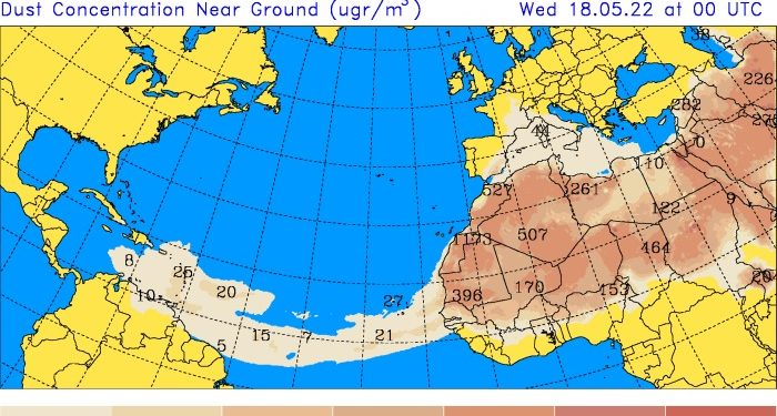 Polvo del Sahara en Guatemala