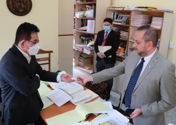 Juez Gálvez recibe la visita del subdirector ejecutivo de Copadeh