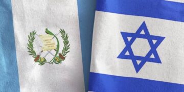 Banderas de Guatemala e Israel .