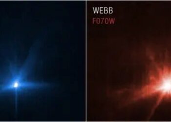 Impacto de DART contra asteroide desde los ojos del Hubble y el Webb