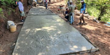 Avanzan los trabajos de construcción de carretera en el Municipio de El Adelanto, Jutiapa. /Foto: Municipalidad El Adelanto.