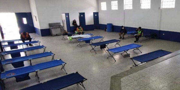 Albergue Colom Argueta habilitado para la atención a guatemaltecos. /Foto: SOSEP