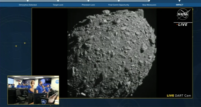 Observan primeros indicios de que asteroide impactado se desvió