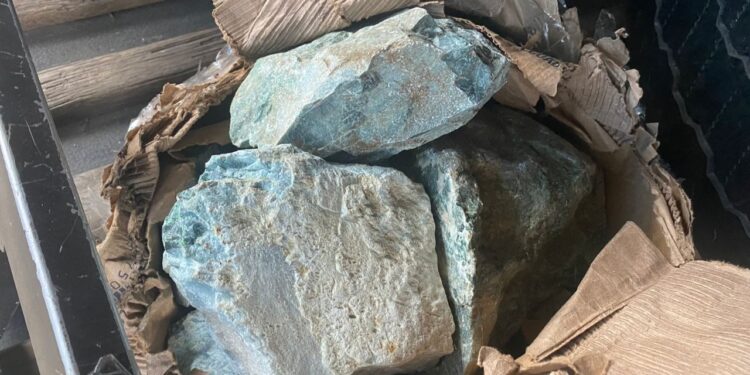 Operativo de control permite localizar piedras de jade en un autobús