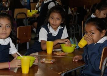 La validación de los alimentos lo hacen los estudiantes de preprimaria y primaria.