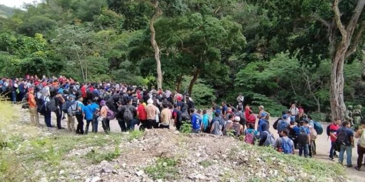 Connacionales son rescatados en Chiapas. /Foto: INM de México.