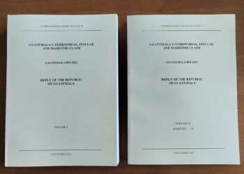PARA CORREGIR Guatemala presenta ante la CIJ su réplica dentro del litigio Reclamo Territorial, Insular y Marítimo